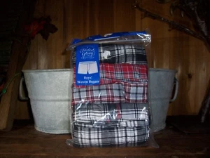 FADED GLORY BOYS WOVEN BOXERS UNDERWEAR 5 PACK SIZE SMALL 6-7 PLAID SCHOOL NEW - Picture 1 of 1