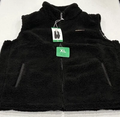 Sage Collective Women’s Fleece Sleeveless Vest, Black, Size XL - Image 1 of 4