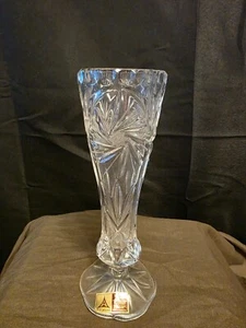 Anna Hutte Lead Crystal 9"  Vase - Picture 1 of 5