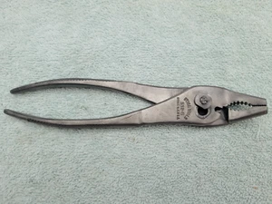 Pinza per giunti a slitta 8" Utica Tools vintage anni 40 con naso piegato #512-8 USA - Foto 1 di 10