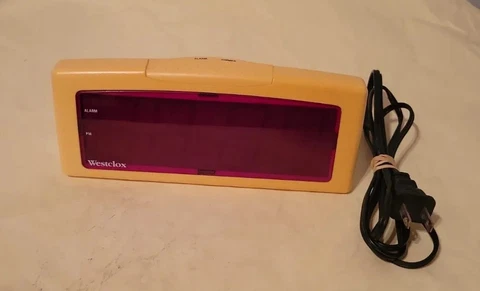 Vintage Retro Westclox Digital Alarm Clock Large Display, No Snooze Cover