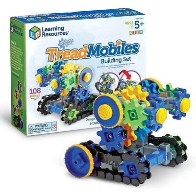 STEM Building Set 108 Pieces Gears Treadmobiles Engineering Toy for Kids - Image 1 of 4