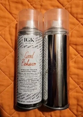 2 IGK Good Behavior Anti-Frizz ESPIRULINA PROTEÍNA SUAVIZANTE SPRAY 2/5,6 OZ  Foto 1 de 2