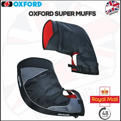 Oxford Motorbike Motorcycle Handlebar Muffs Super Muffs Outdoor Black OX395 - Image 1 of 4