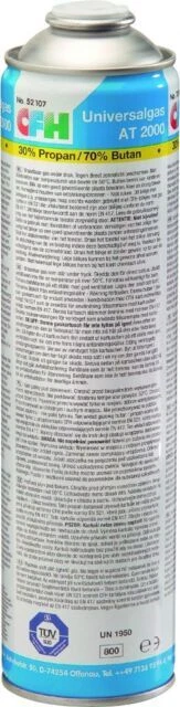 CFH AT2000 Universaldruckgasdose 330g Propan Butan Gas Gaskartusche