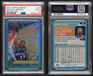 2001-02 Topps Chrome Refractor Michael Jordan #95 PSA 9 MINT HOF