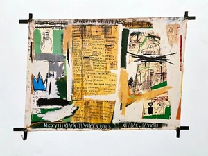 JEAN MICHEL BASQUIAT OFFSET LITHOGRAPH PRINT " JAWBONE OF AN ASS " 1982 - Picture 1 of 9
