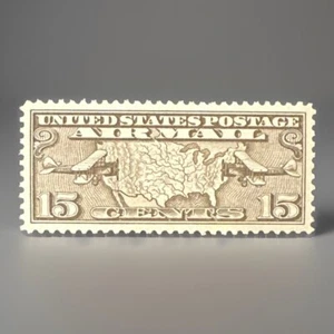 Scott C8 Air Mail 1926 15c VF-XF 85 MNH Olive Brown - Picture 1 of 3