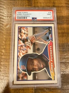 1988 Topps Big - C*D* on Back #36 Kirby Puckett PSA 9 Rare Low Population - Picture 1 of 2