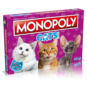 Monopoly Gatos Edición Con Tu Favorito Felinos! Juego de Mesa Nuevo 8+ - Imagen 1 de 8