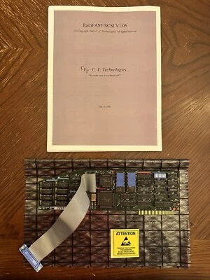 Vintage RamFAST Rev. C SCSI Controller Card for Apple II IIGS C.V. Technologies - Image 1 of 4