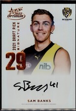 Sam Banks Draft Pick Signature DPS Copper 2022 AFL Select Optimum 032/170