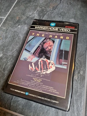 The Hand Big Box Ex Rental VHS  PAL UK Warner Bros Clamshell Michael Caine Rare - Image 1 of 4