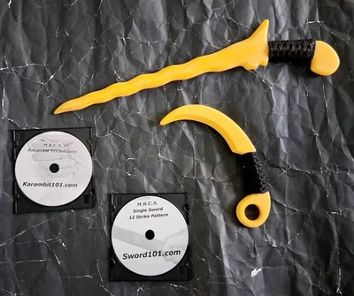 Espada Filipina Kris Cuchillo Karambit Entrenamiento Silat Amarillo Práctica Nepal Foto 1 de 4