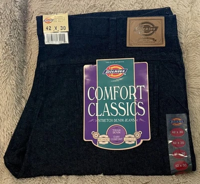 Men’s Dickies Jeans Comfort Classics Stretch Denim Black 42 X 30 NWT NEW - Image 1 of 4