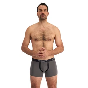 2 x Mens Jockey Chafe Proof Pouch Black/Grey Underwear - Picture 1 of 7