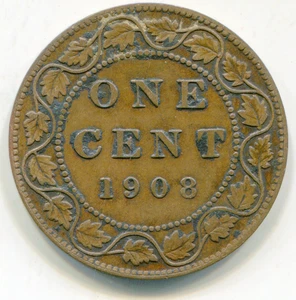 Canada Large Cent 1908 KM-8   lotnov3606 - Picture 1 of 2