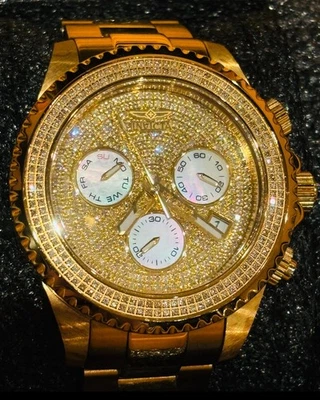 Invicta 30332 Grand Diver 1.94 Carat Diamond w/ Mother of Pearl Dial Gold 47mm   - Image 1 of 4