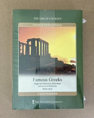 The Great Courses Famous Greeks Parts 1 & 2 (DVD, 2 Disc, PB Book, 2001) NEW - Image 1 of 2