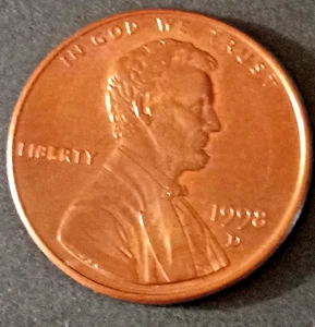 1998 D Lincoln Cent Doubling Letters,Close AM Doubling on Columns ,RPM RD 2.54 g - Picture 1 of 10