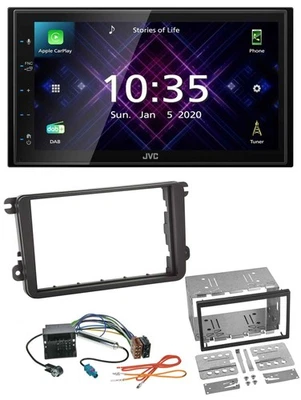 JVC DAB 2DIN MP3 Bluetooth USB Autoradio für Seat Alhambra Leon Toledo - Bild 1 von 4
