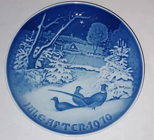Piatto di Natale 1970 Bing & Grondahl B&G "Jule Aften" Danimarca porcellana vintage - Foto 1 di 2