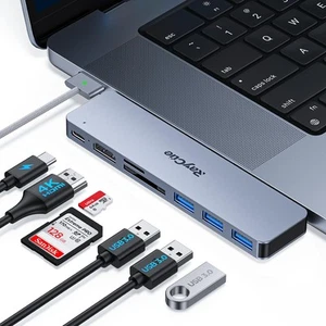 USB C Adapter HDMI Hub for MacBook Pro/Air M1 M2M3 2023 2022 2021 13"15"16",U... - Picture 1 of 7