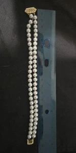 Vintage 14K Yellow Gold Double Strand Pearl Bracelet - Picture 1 of 6