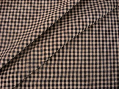 Primitive Antique Black Halloween Cotton Plaid Rag Doll Quilt Homespun Fabric - Image 1 of 2