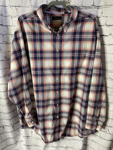 Men's Button Down Plaid CASUALS Roundtree & Yorke  Shirt sz  3XT - Picture 1 of 4