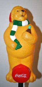VTG Coca-Cola Polar Bear  10" Light Topper Hard Plastic Christmas with Stake - Picture 1 of 7