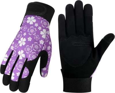 Guantes de jardinería Tavaleu para mujer, pinchazos a prueba de espinas medianos, morados  Foto 1 de 4