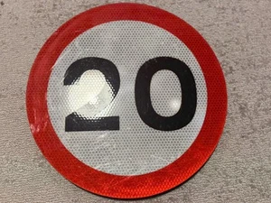 UK Road Sign 20MPH Speed Limit 30cm - Picture 1 of 1