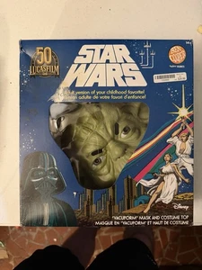 Star Wars 50th Anniversary Yoda Ben Cooper Vacuform Mask Rubies New One Size - Picture 1 of 7