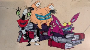 NICKELODEON TV Aaahh!!! Real Monsters Animation Art Sericel 1998 11" x 14" NEUWERTIG - Bild 1 von 4