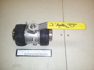 Válvula de bola de acero inoxidable de doble extremo de unión serie Apollo 76-400 de lote antiguo 1-1/2" soldadura de solapa - Imagen 1 de 1