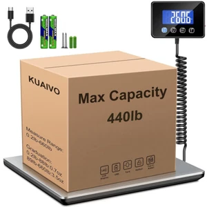 Shipping Scale Digital Postal Scale 440 lbs x 0.7 oz. AC/DC Package LCD 2025 NEW - Picture 1 of 11