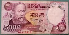 COLOMBIA 5000 5 000 PESO NOTE ISSUED 04.01. 1993, P436A