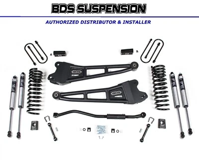 2019-2024 Ram 3500 4WD Diesel 3" BDS Radius Arm Lift Kit Fox 2.0 Shocks [1655FS] Foto 1 de 3