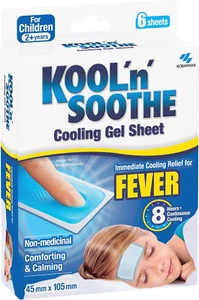 Kool 'N' Soothe Kids Fever Relief Sheets, 6 Count - Natural Cooling Relief -Cool - Picture 1 of 12
