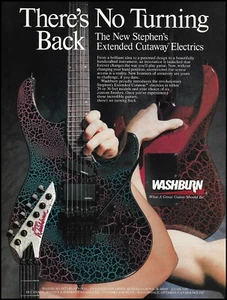 Guitarra eléctrica Washburn Stephen's Extended Cutaway 1988 anuncio 8 x 11 anuncio - Imagen 1 de 3