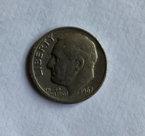 1967 US Dime No Mint Mark Circulated - Picture 1 of 2