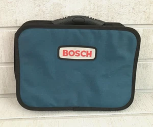 BOSCH 12" Soft Case Heavy Duty Contractors Blue Zippered Tool Bag w/Inside Strap - Picture 1 of 4