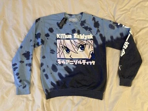 Hunter x Hunter Herren SMALL Killua Puffdruck 45 Grad Split Dye Sweatshirt - Bild 1 von 19