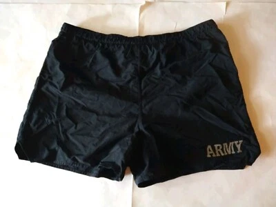 Vintange US ARMY Shorts Men's Large Black Lined PT Lightweight Fitnes Running  - Image 1 of 4