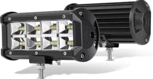 YITAMOTOR LED Light Bar 7 Inch 96W LED Work Light Fog Dual Row JEEP 6000K LUMENS - Picture 1 of 3