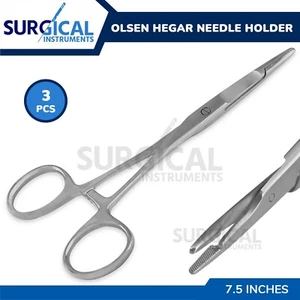 3 Pcs Scissors / Hemostat Combination Surgical Instruments 7.5" German Grade - Picture 1 of 8