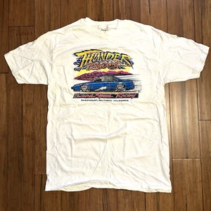 Vintage 1989 Thunder Racing Land Speed Paramount California 2 Sided Tshirt XL - Picture 1 of 11