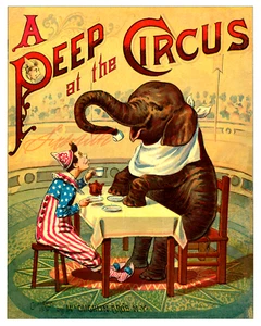 A PEEP AT THE CIRCUS Fine Art Giclee hochauflösender 8x10 Druck - Bild 1 von 1