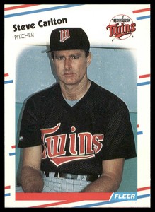 1988 Fleer Set Break Steve Carlton #7 Minnesota Twins